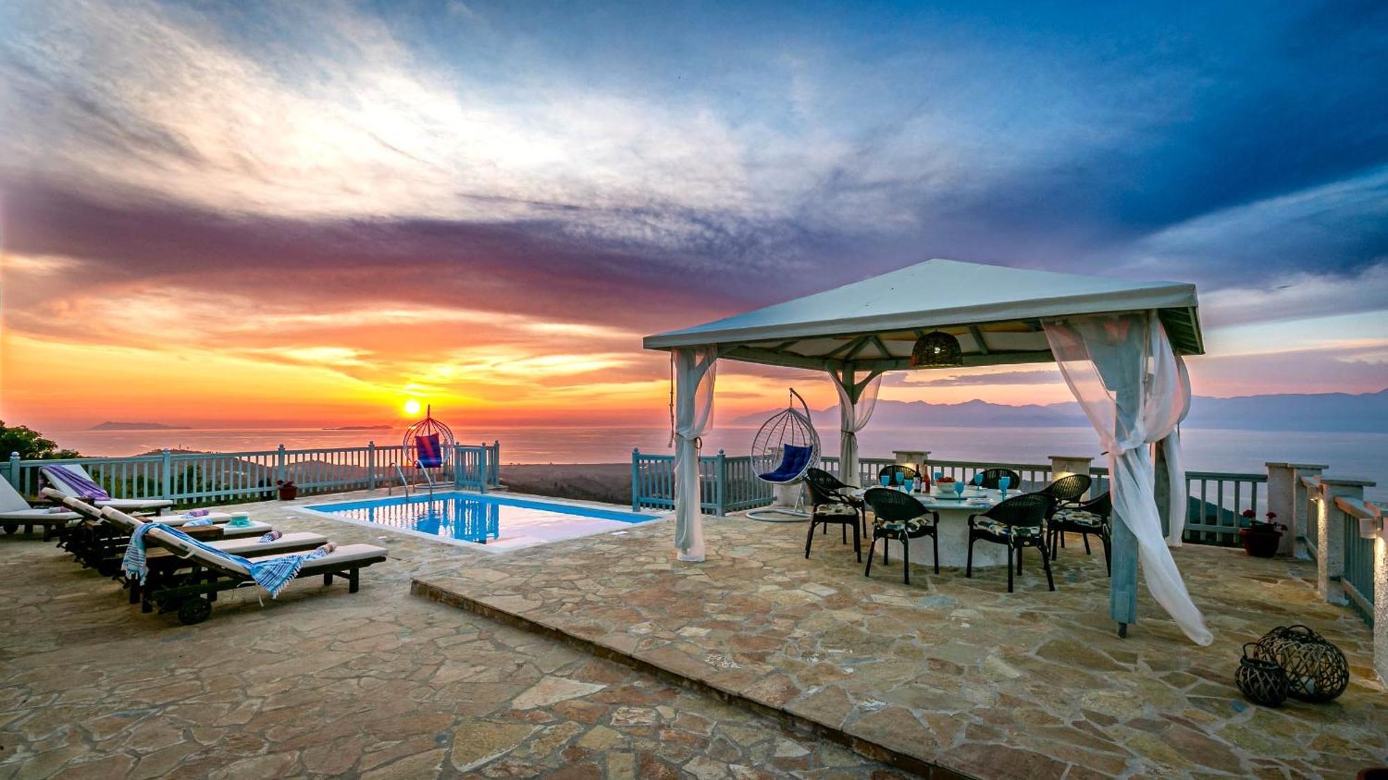 Villa Orizontas Corfu, Private Villa With Breathtaking Views Loutses Exteriör bild