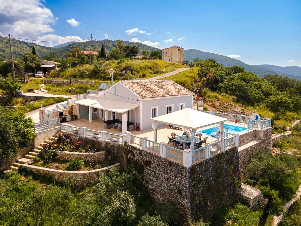 Villa Orizontas Corfu, Private Villa With Breathtaking Views Loutses Exteriör bild