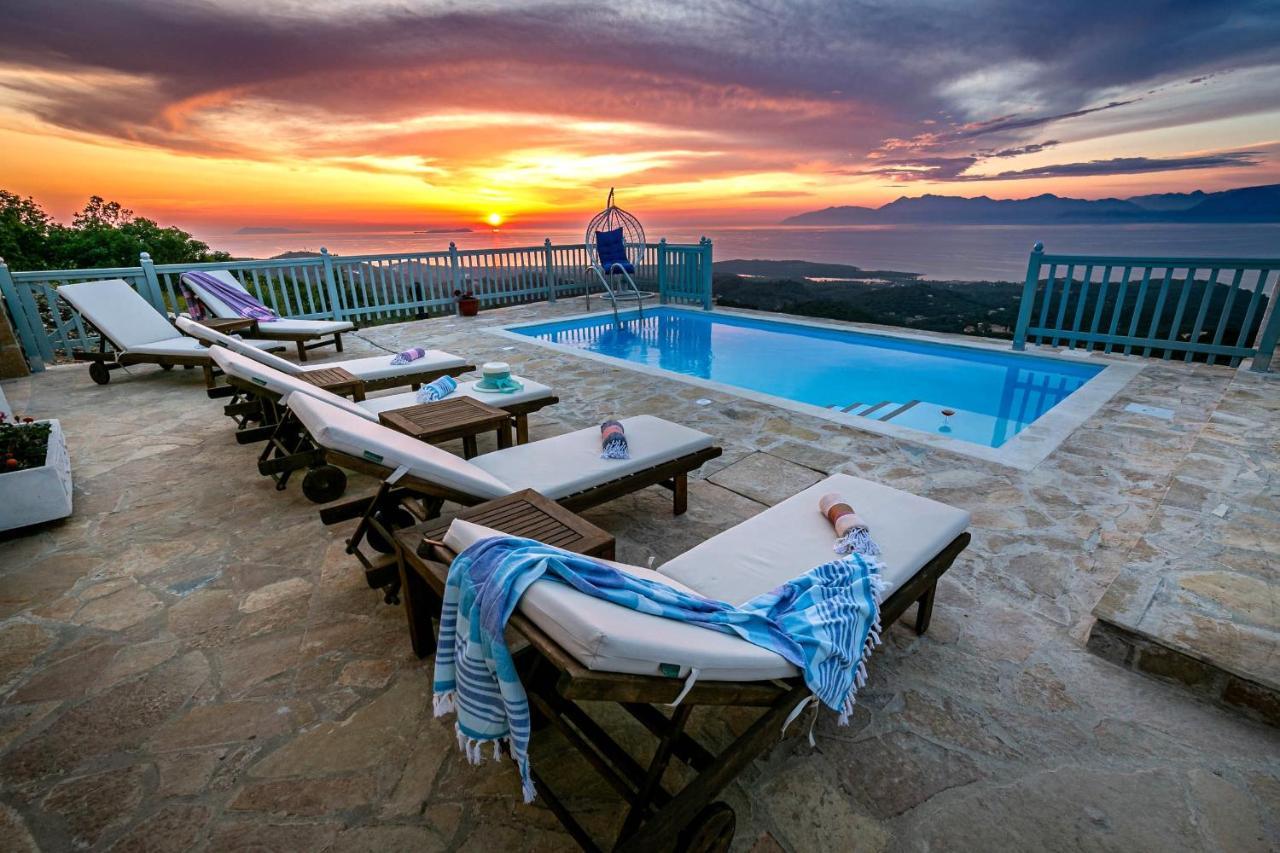 Villa Orizontas Corfu, Private Villa With Breathtaking Views Loutses Exteriör bild