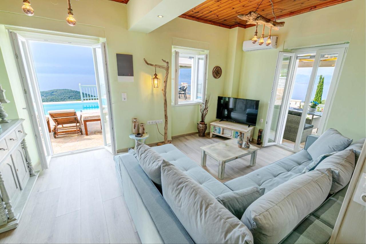 Villa Orizontas Corfu, Private Villa With Breathtaking Views Loutses Exteriör bild