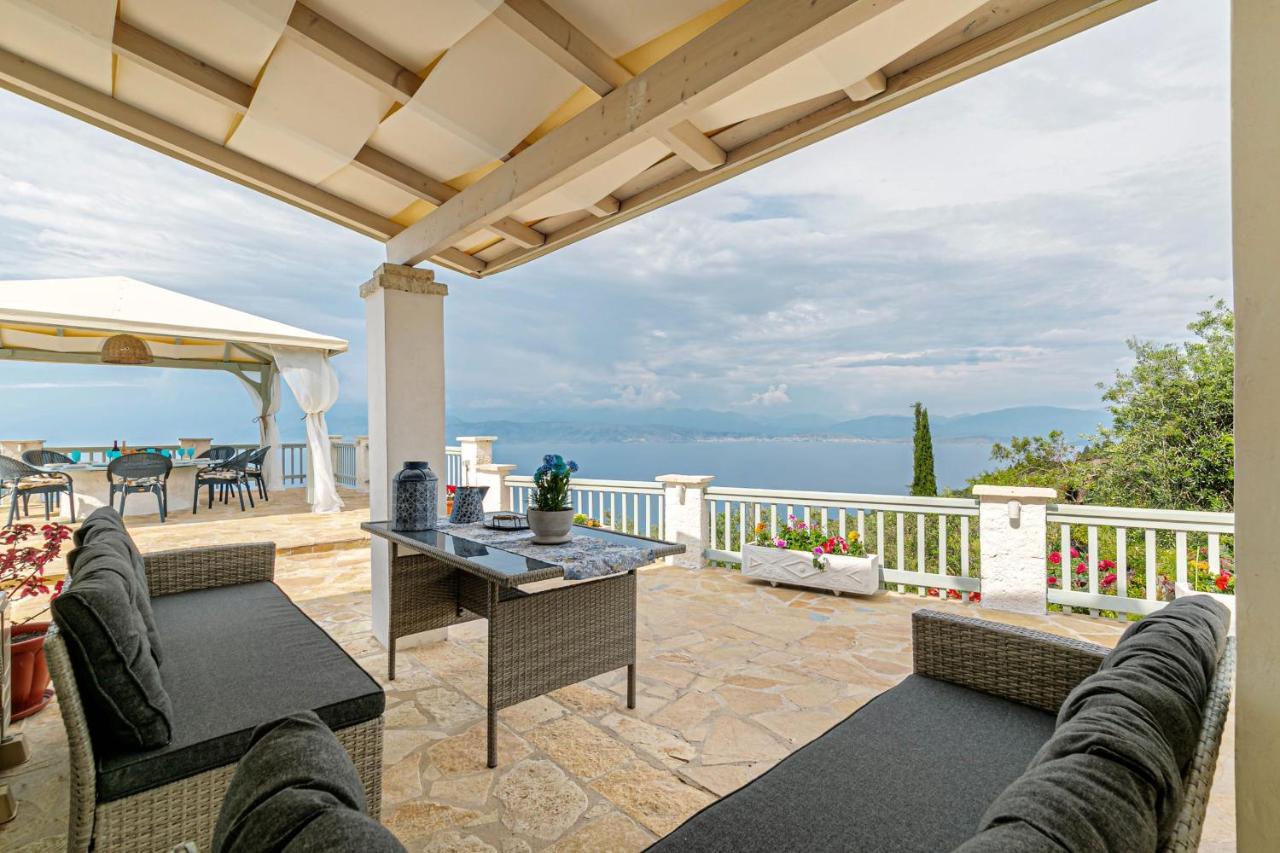 Villa Orizontas Corfu, Private Villa With Breathtaking Views Loutses Exteriör bild