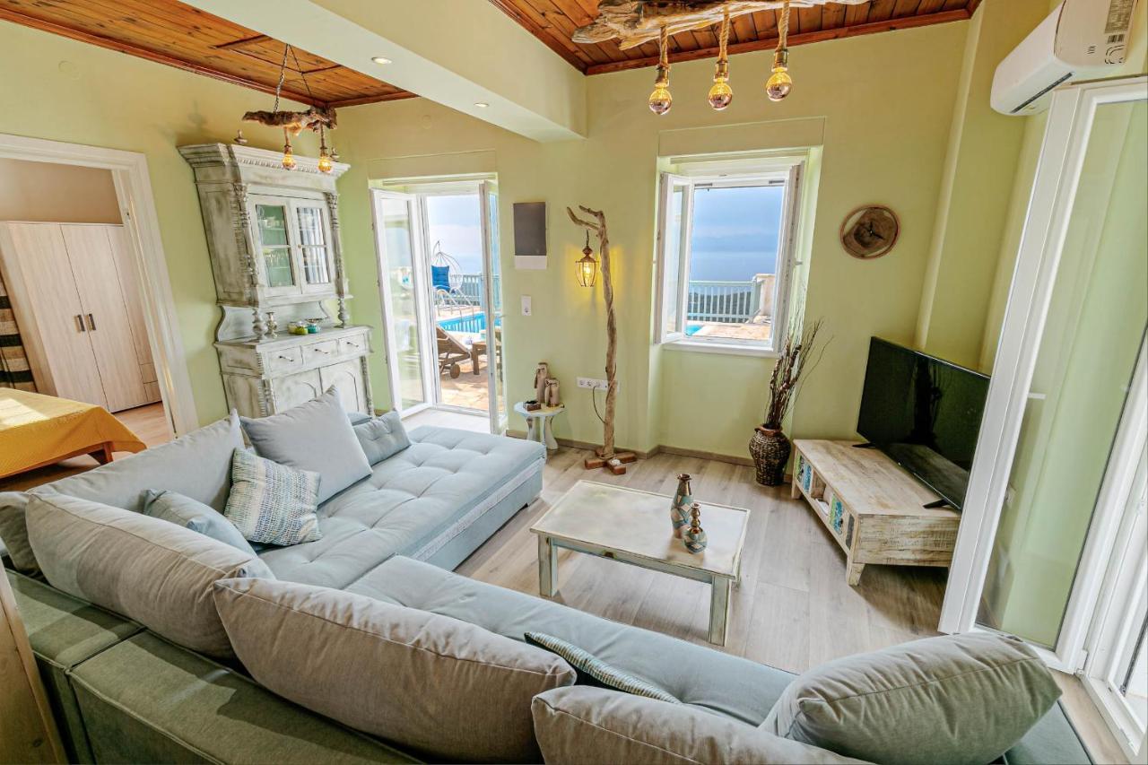 Villa Orizontas Corfu, Private Villa With Breathtaking Views Loutses Exteriör bild