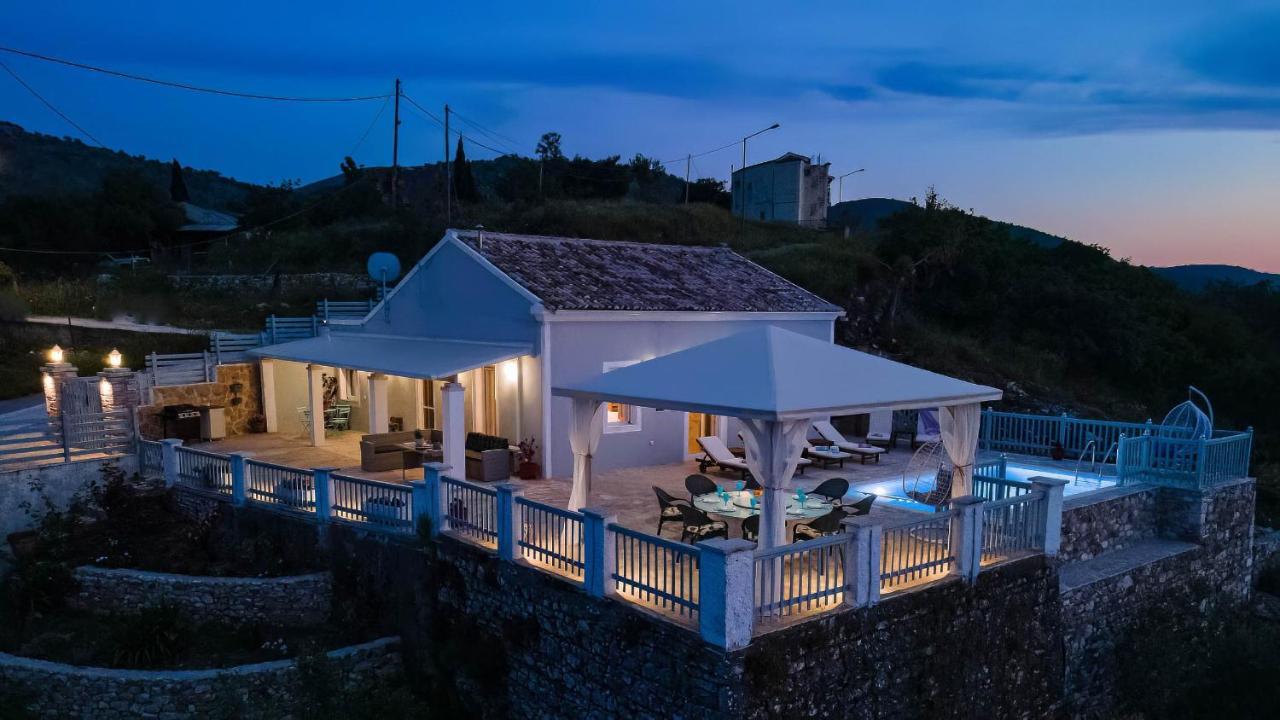 Villa Orizontas Corfu, Private Villa With Breathtaking Views Loutses Exteriör bild